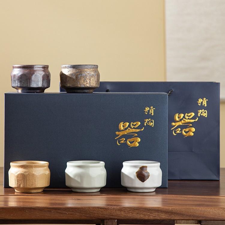 Japanese-style Tea Cup Master Cup Tea Set Ceramic Cup Kiln Change Teacup Mug Gift Box Gift