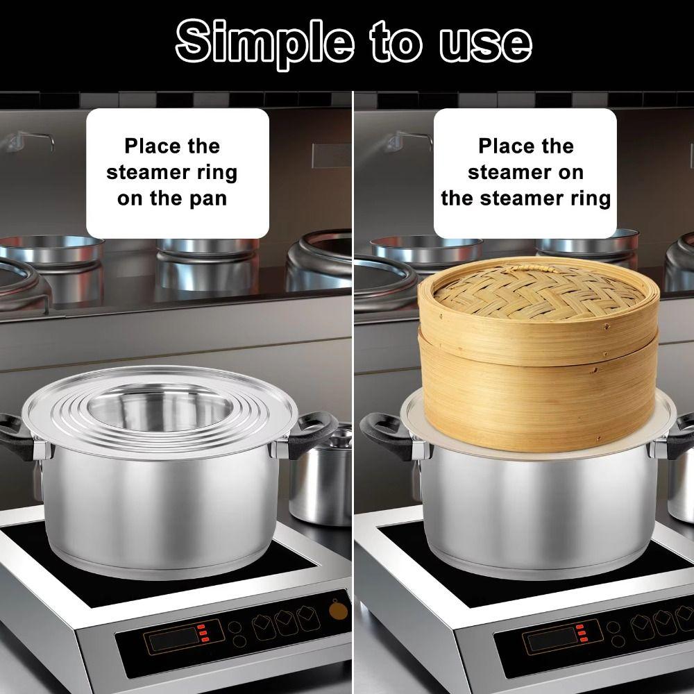 Stainless Steel Steaming Ring for Steamers Round Steamer Holder  Kitchen Accessories