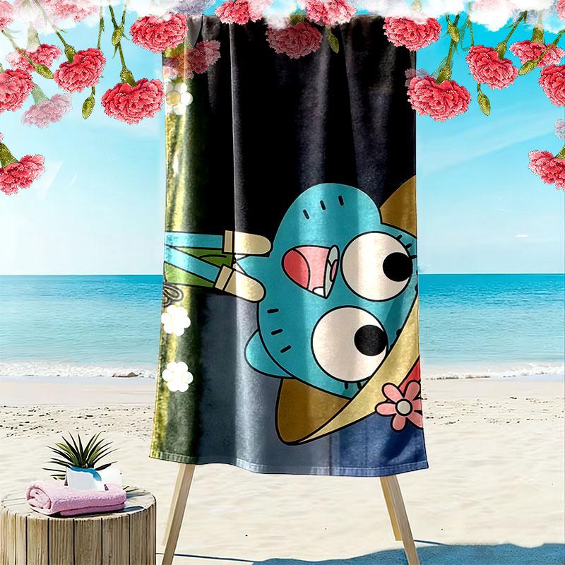 Nicole Watterson Print Beach Towel, Large Soft Quick Dry Towel for Beach Camping Swimming