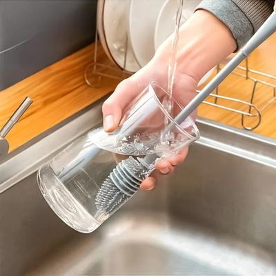 Silicone Cleaning Cup Brush No Dead Corners Bottle Brush Bottle Household Plastic Cleaning Brush