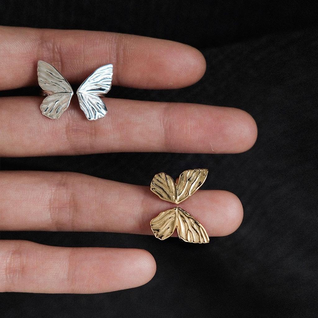 Natural Smart Butterfly Ring Women's Simple Small Mori Ring Opening Versatile Hand Jewelry