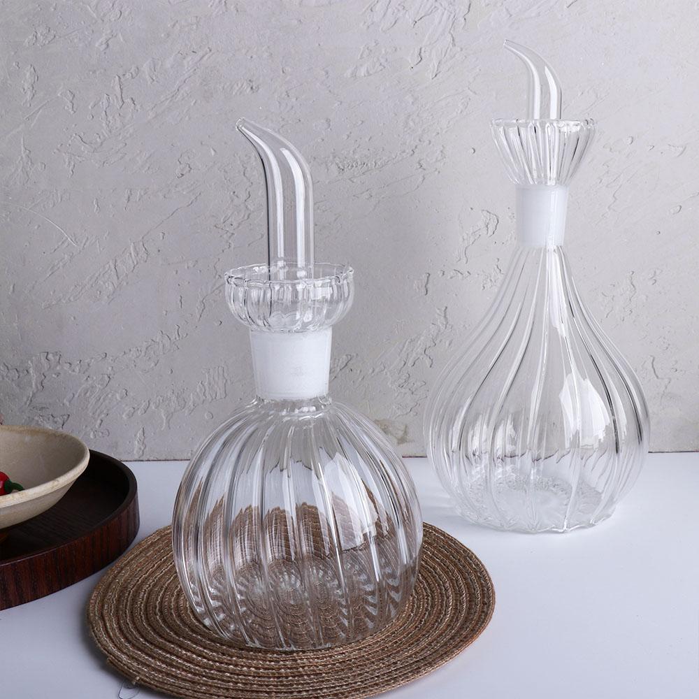 500/900ml Oil Dispenser Glass Condiment Container Non-drip Vinegar Bottle  BBQ