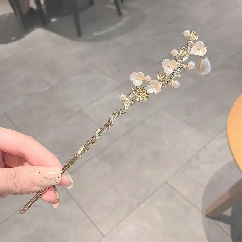Classic Chinese Hair Stick Pins for Women Butterfly Flower Star Fresh Handmade Hairpins Charm Jewelry Accessories Hair Ornaments