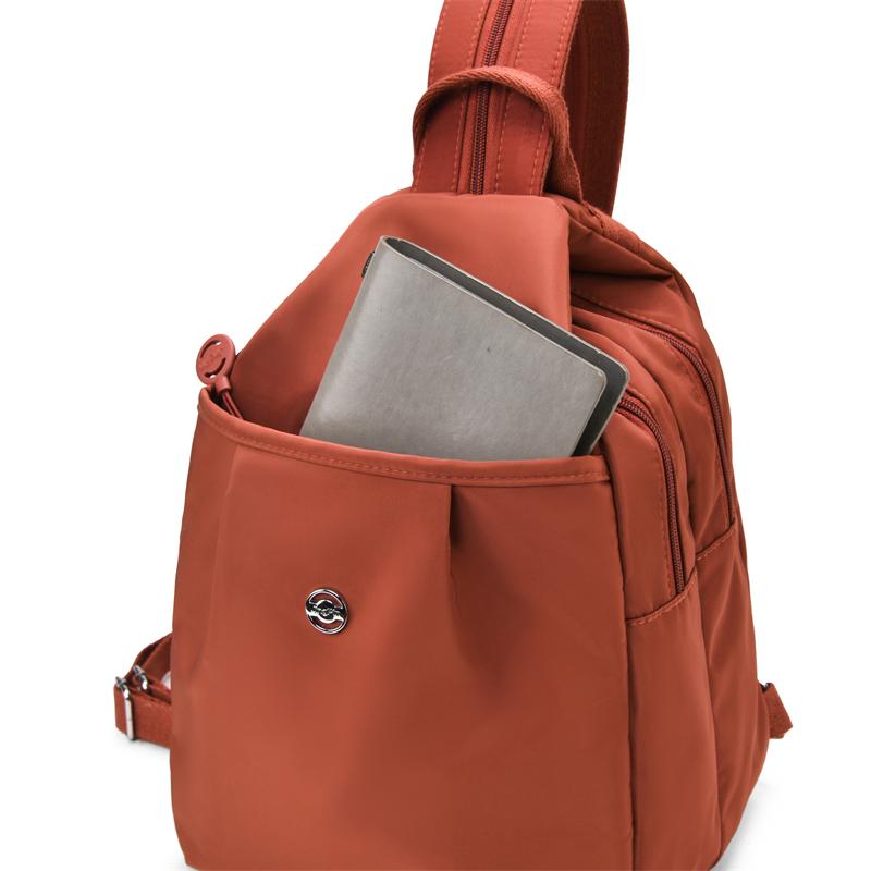Compact Backpack with Adjustable Straps and Front Zipper Pocket