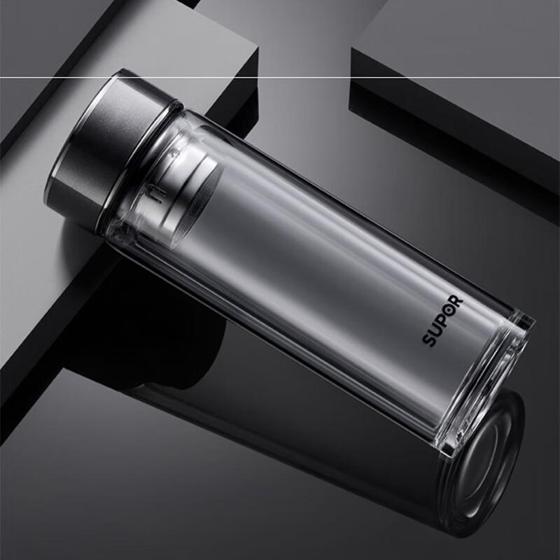 SUPOR 380ML Double-Layer Tea Separation Glass Cup