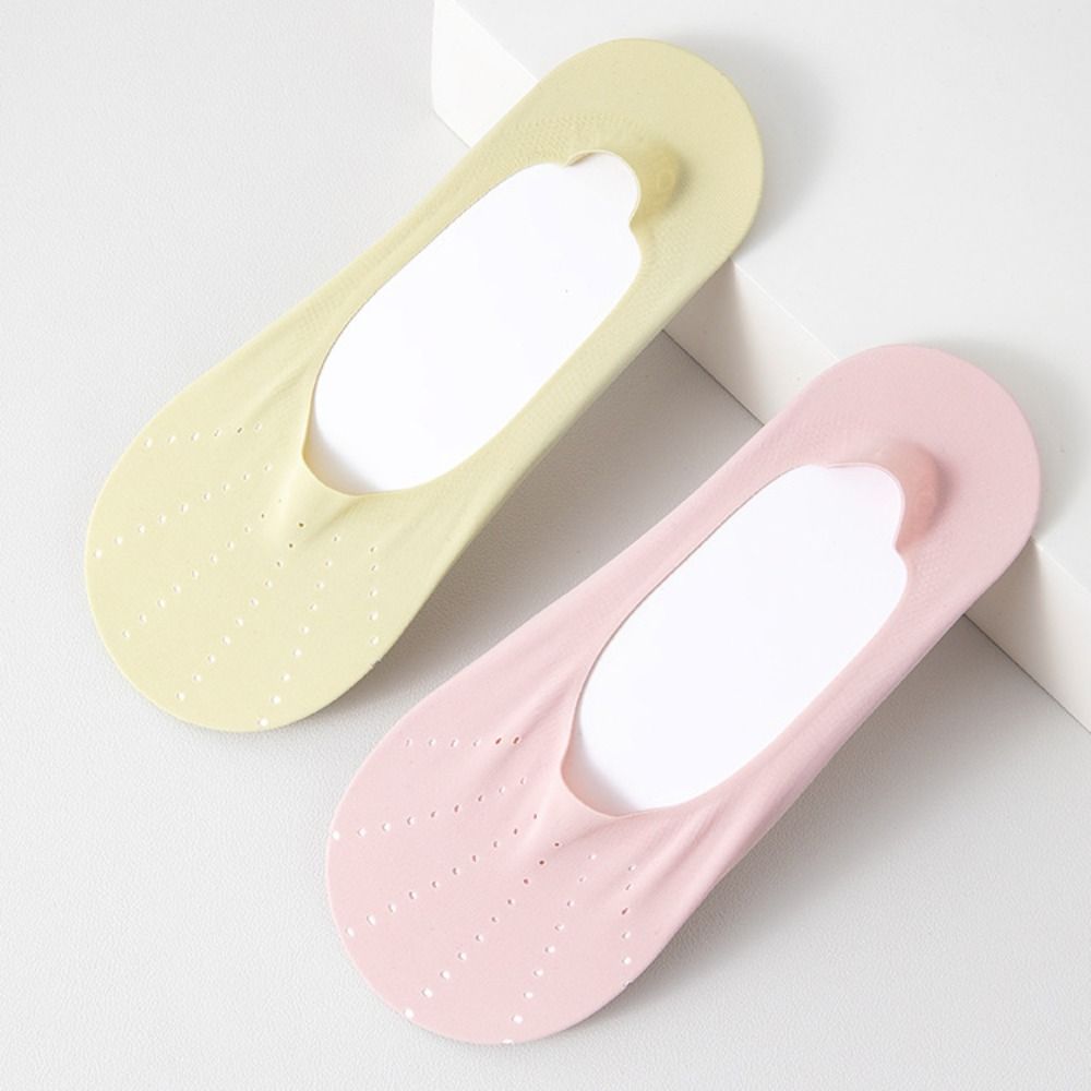 6Pairs Solid Color Invisible Short Socks Mesh Summer Thin Socks Fashion Ice Silk Boat Socks  Summer