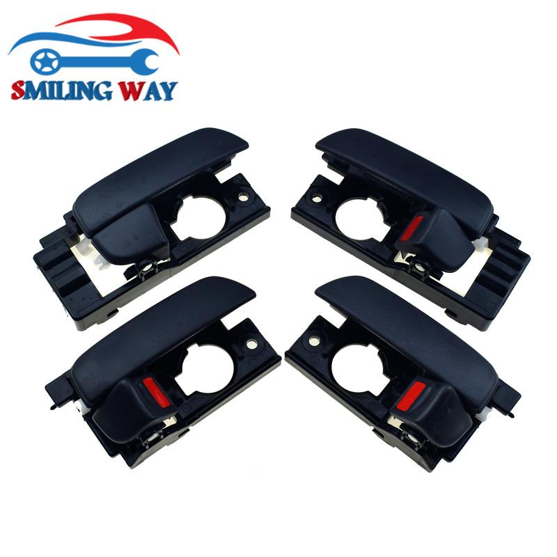 Black / Grey Interior Door Handle For Hyundai Accent 1.6L 2006 2007 2008 2009 2010 2011 Front Rear Left Driver Right Passenger