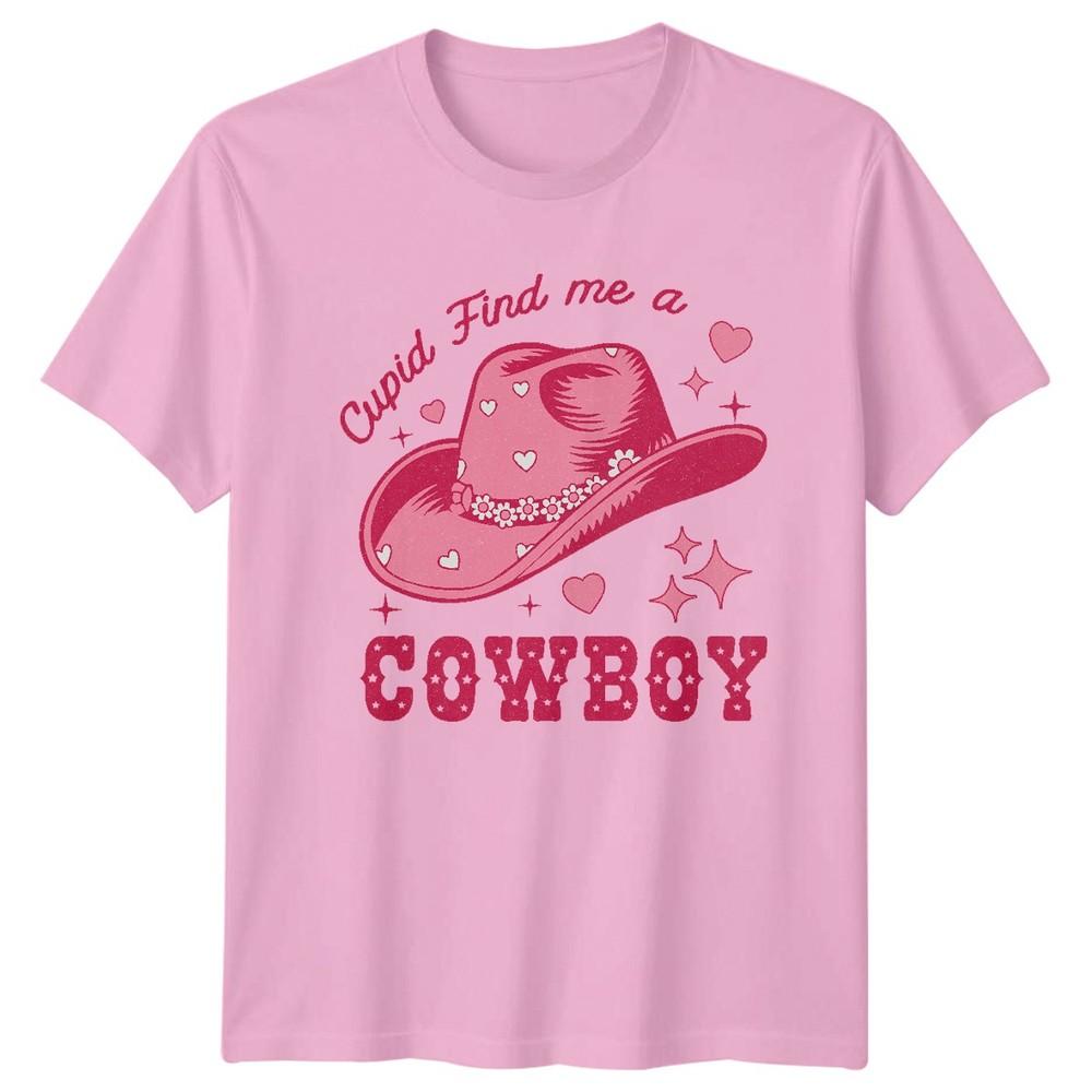 Cupid Find Me A Cowboy Western RoUnisexce Unisexs Unisexs Graphic Tee