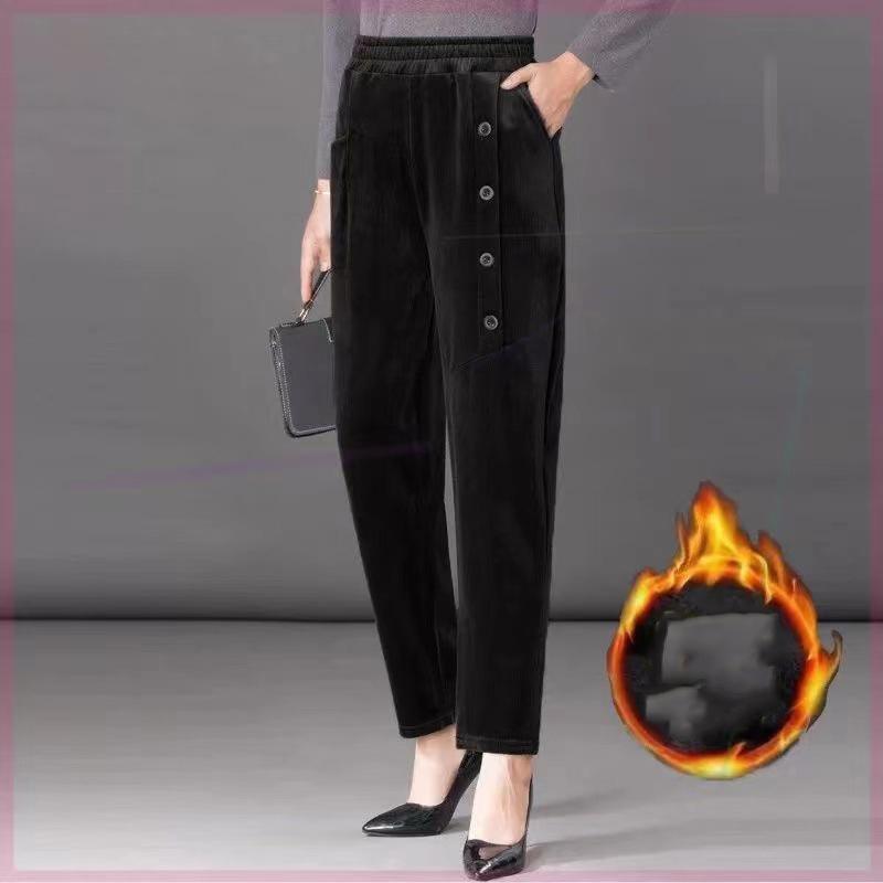 

Повсякденні Зимові Тонкі Товсті Флісові Штани-Гарем Офісні Елегантні Штани Жіночі Штани Ретро Повсякденні Штани M