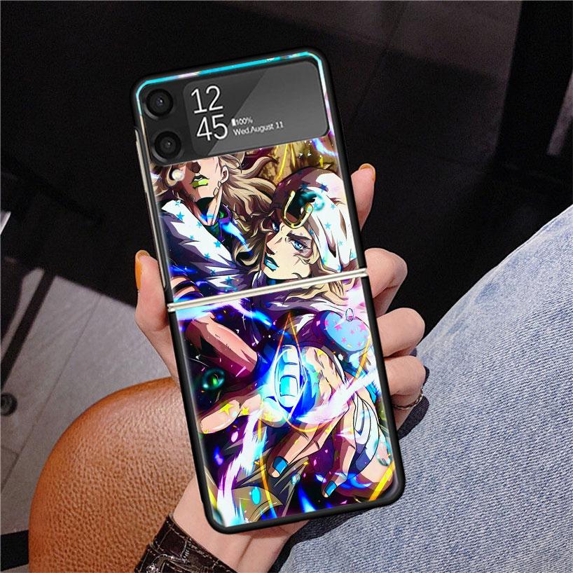 JoJo Adventure Dio Diego Brando Phone Case For Samsung Z Flip 7 6 5 4 3 Galaxy ZFlip7 ZFlip6 ZFlip5 ZFlip4 ZFlip3 5G Print Cover