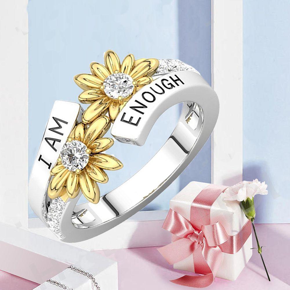 

Jewelry Accessories I AM E-NOUGH Tail Ring Knuckle Joint Ring Bicolor Daisy English Rings