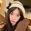 Handmade Crochet Flower Knitted Hat Hollow Out Bowknot Beanies Hat Casual Flower Weave Cap  Outdoor