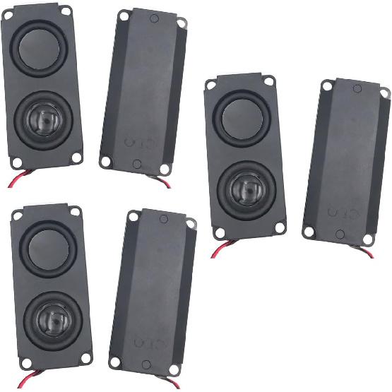6 PCS Speaker 5 Watt 8 Ohm Double Cavity Mini Speaker Full-Range Cavity Advertising Machine Small Speaker 3.3V 5V with JST-PH2.5mm-2 pin Interface