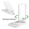 Portable Makeup Mirror With 5 Brushes Storage Box Rotatable LED Touch One-Face Storage Box Foldable Compact Makeup Mirror