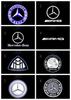 XDFMN1 Hot 2026 New For Benz 2PCS LED Car Door Welcome Lamps Logo Emblem Ghost Shadow Light Auto Accessories Mercedes Benz W203Clase SL