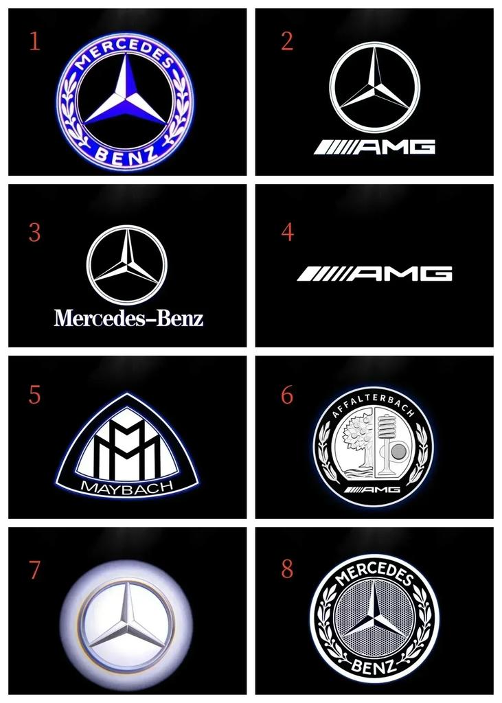 XDFMN1 Hot 2026 New For Benz 2PCS LED Car Door Welcome Lamps Logo Emblem Ghost Shadow Light Auto Accessories Mercedes Benz W203Clase SL