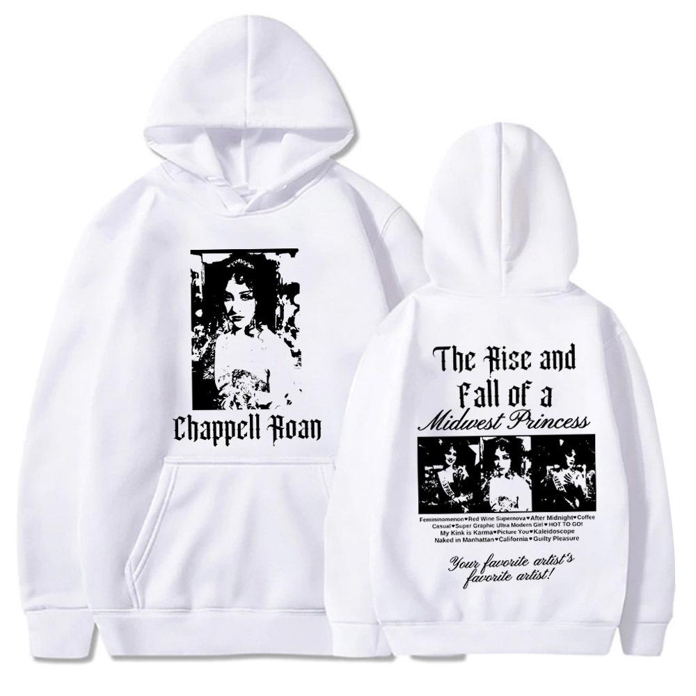 Худи Chappell Roan Восхождение и падение принцессы Среднего Запада Мужская мода Худи с принтом Толстовка Топ Худи Одежда S