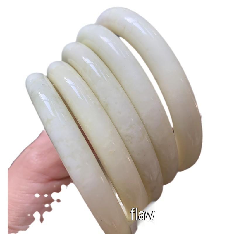 Flawed-Beauty White Xiuyu Custard Bun Wedding Dress with Stripes