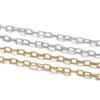 1m Edelstahl Kettenglied Kette Goldene Farbe O-Verschluss Kette für Schmuckherstellung DIY Gliederkette Armband Zubehör