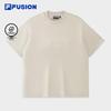 FUSION Men's Casual Pure Cotton Short Sleeve T-Shirt