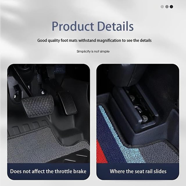 MaiKZ Car Mat, Suitable for BMW PU Leather Floor Mats for Cars, Abrasion Resistant,