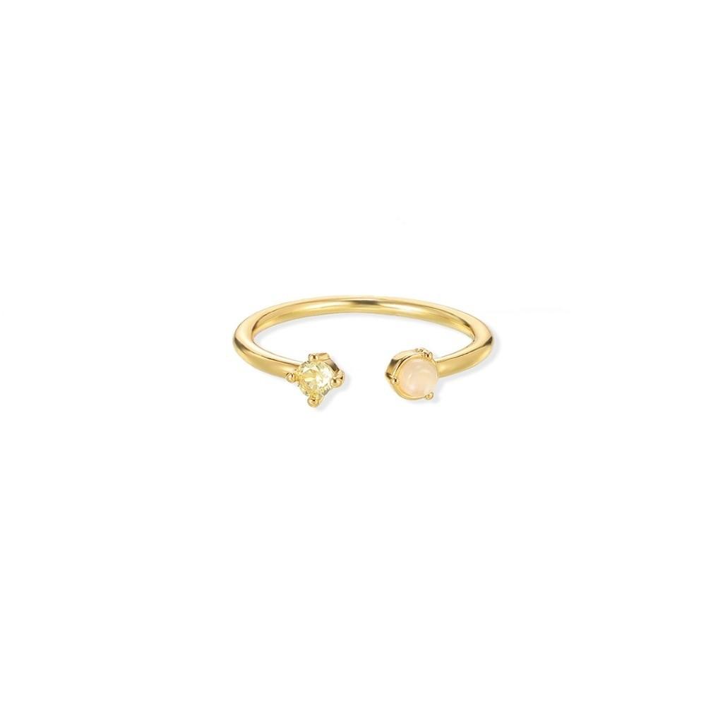 Colorful Cubic Zirconia Birthday Rings Romantic Fashion Jewelry Fashion Opening Rings Women Girls