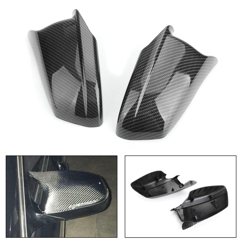 Door Side Wing Mirror Cover Cap Carbon For BMW 5 Series F10/F11/F18 2011-2013