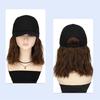 Adjustable Beret Cap with Hair Wig Women Dress Up Wig Hat Sunproof Baseball Cap