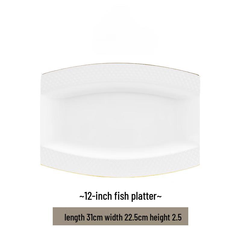 Mode Lanka Jingdezhen Hand-Painted Gold Dinnerware Collection