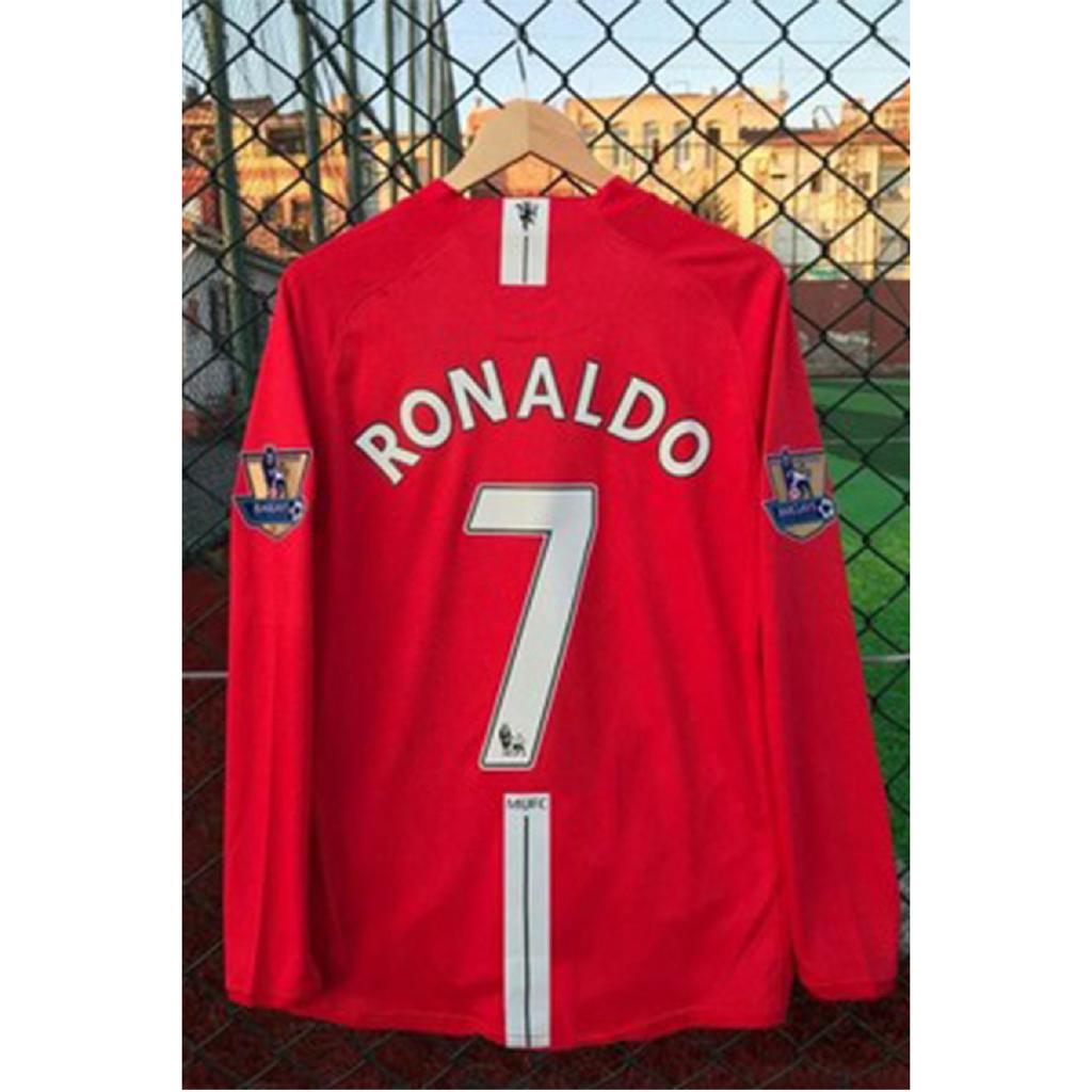 Tricou roșu pentru acasă cu mânecă lungă Dayibali Ronaldo 2007/08
