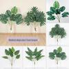 Nordic 7-Leaf Artificial Plant Decor Bundle for Indoor Living Room