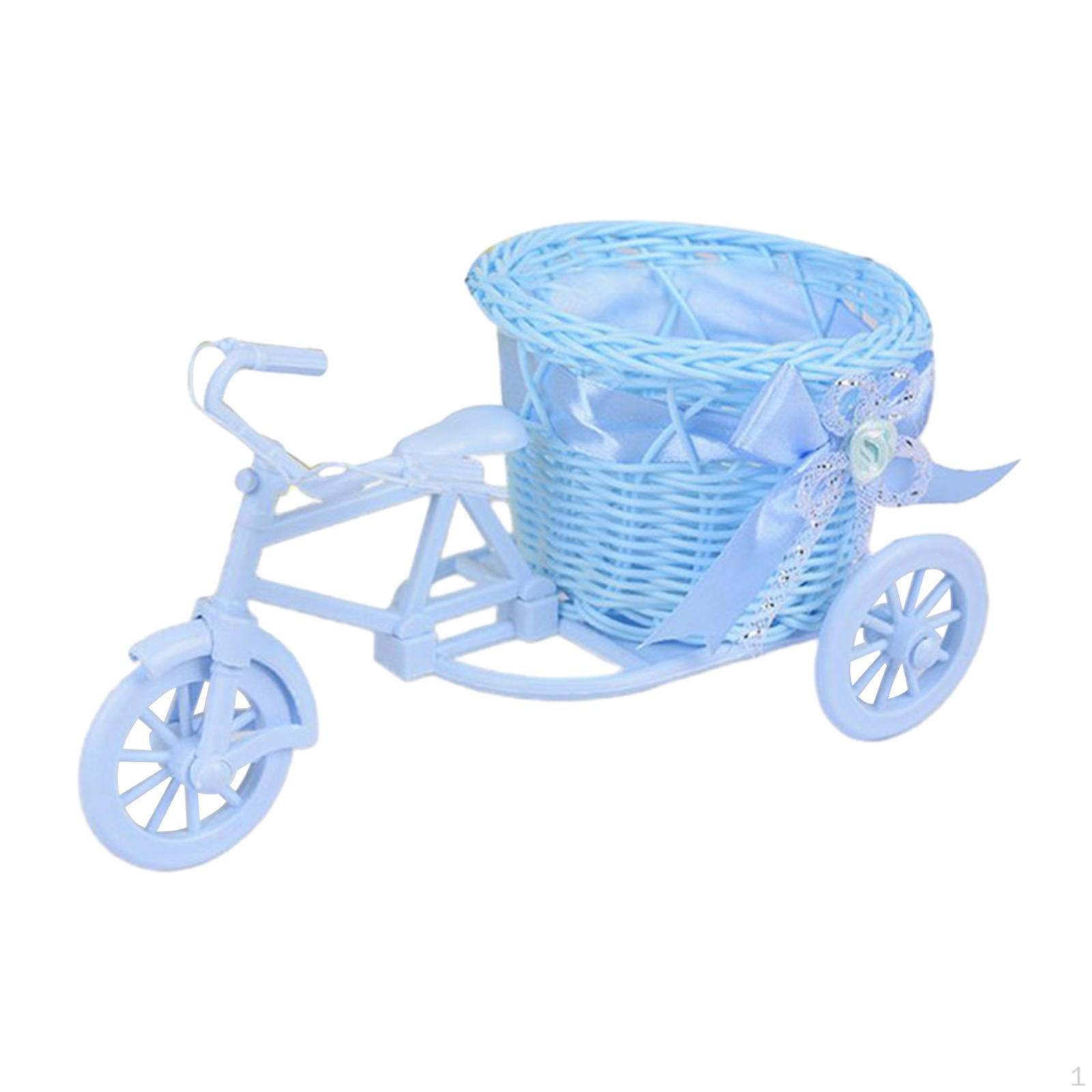 

Кошик для квітів із штучної велосипедної тканини, тримач для подарунків для настільного зберігання для весільного столу синій