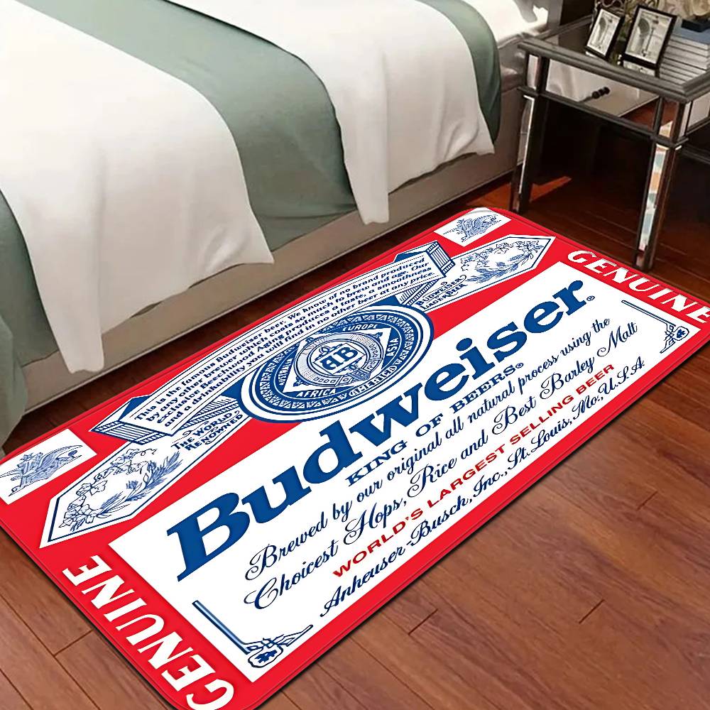 Král piva B-Budweiser Podložka na podlahu INS styl Měkká podložka do ložnice Podložka do domu a prádelny Protiskluzové domácí koberce