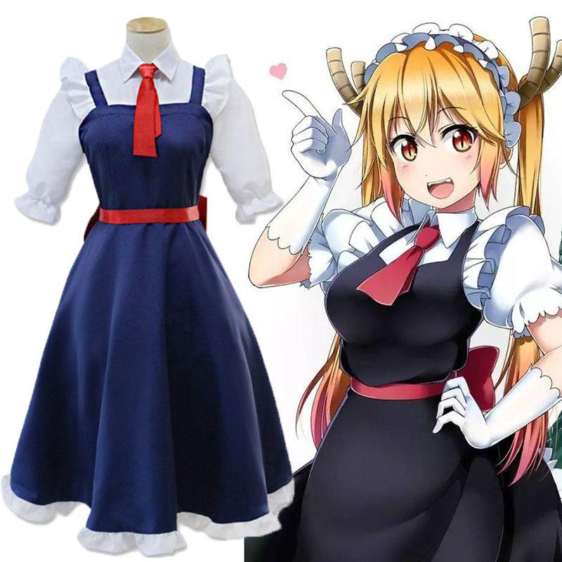 Stylish Miss Kobayashi's Dragon Maid Tohru Maid Dress Cosplay Costume With Comfortable Fit And Unique Design