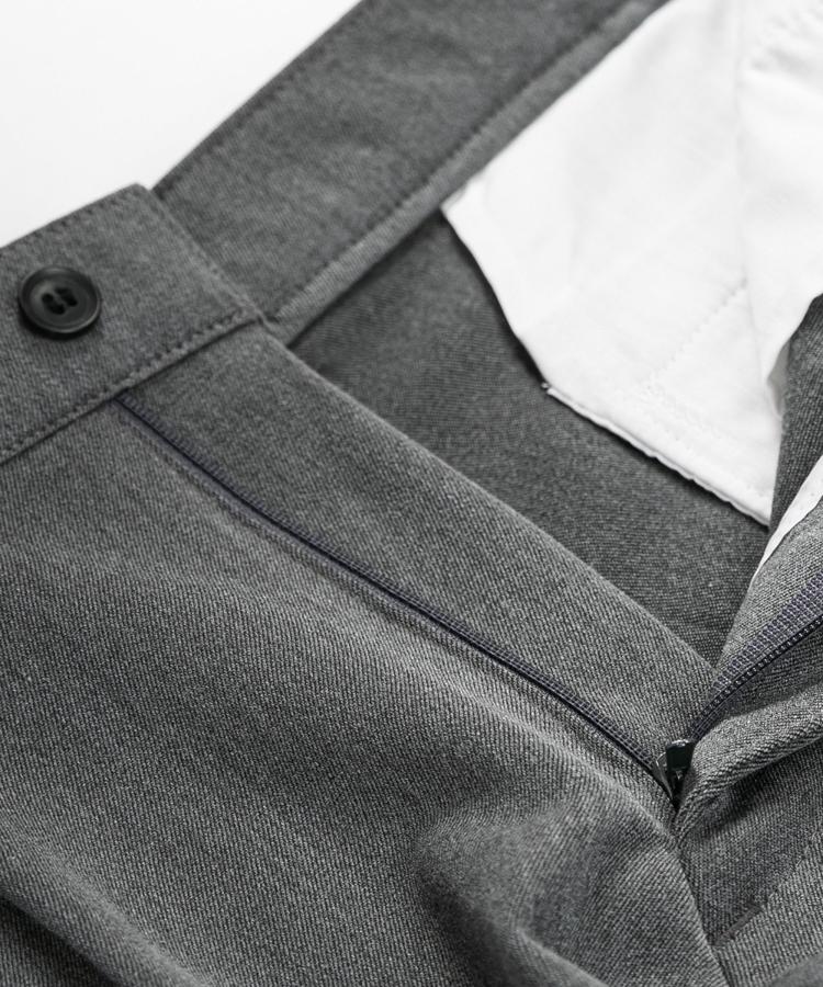 Seuteulaikeu Elegant One-Pleated Trousers (Grey)