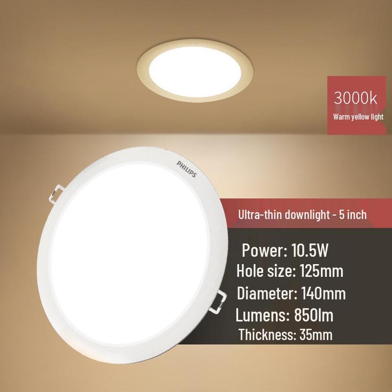 Spot LED de tavan încastrat Philips DN200 Mingxin ultra-subțire pentru living