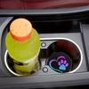 2Pcs Love Paw Print Car Coasters Circular Universal Drink Cup Mat Car Interior Decoration Accessories