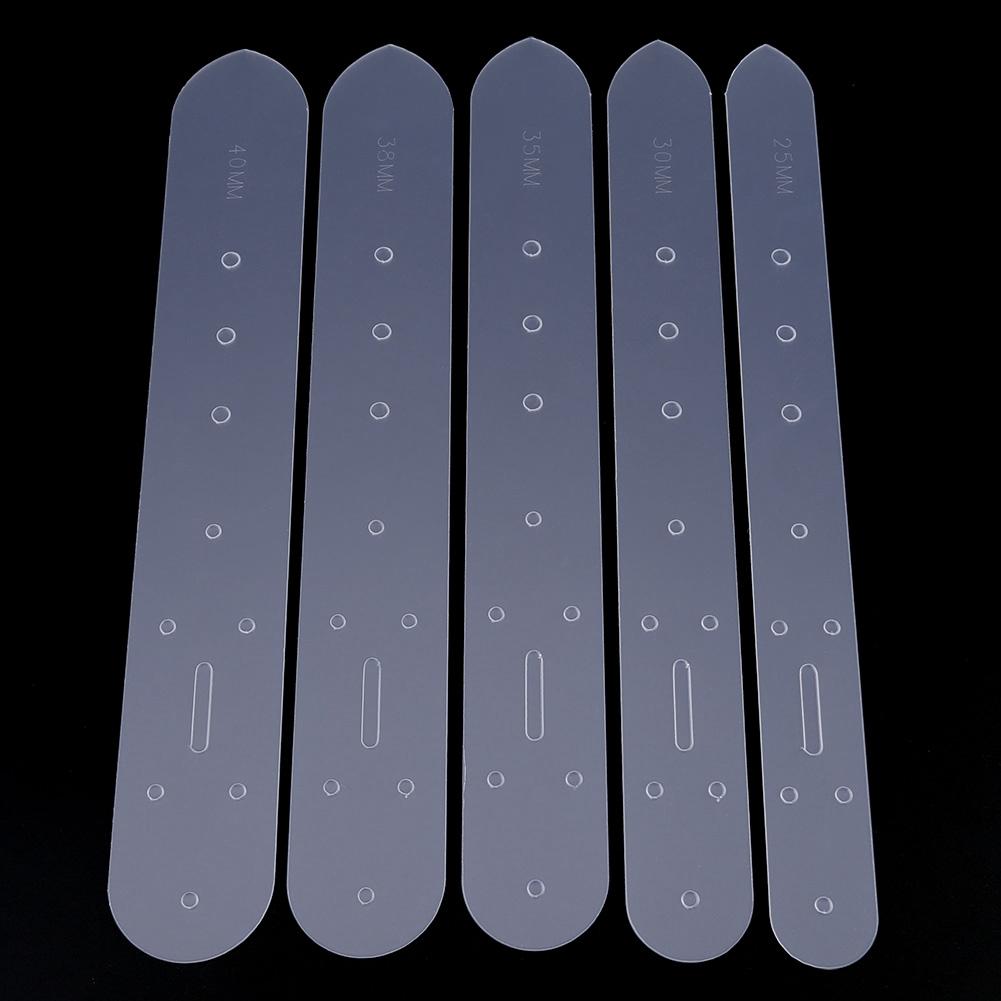 5Pcs Translucent Belt Buckle Holes Templates Leather Punching Craft Module DIY Tool