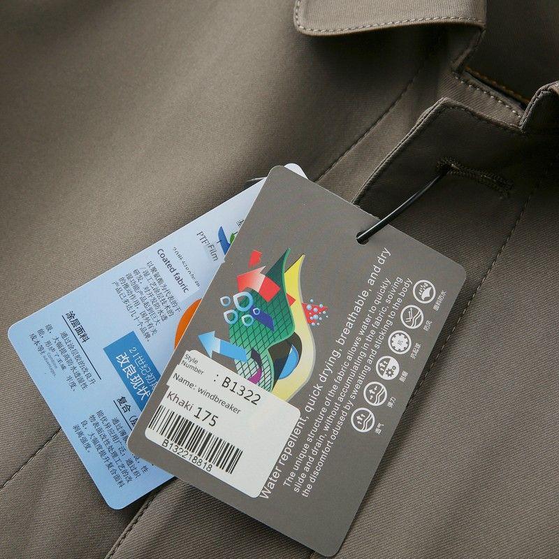 Italian Order! Thousand Yuan Level! High end Men's Autumn Waterproof Breathable Lapel Mid-Length Trench coat Jacket