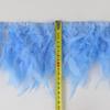 1M 10-15CM Turkey Feather Trim Fringe Blue Marabou Plumas Ribbon for Crafts Sewing  Clothes Wedding Dress Decoration Accessories