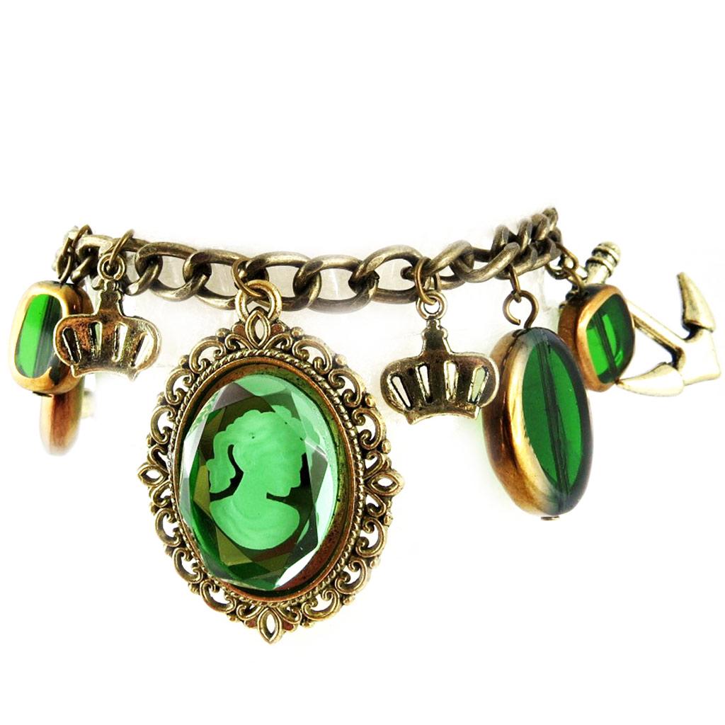 

Les Trésors De Lily [L0597] - зеленый дизайнерский браслет Divine Cameo