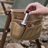 Chair Armrest Bag Large Capacity Waterproof Canvas Beach Chair Hanging Storage Pouch for Outdoor Camping Picnic Khaki