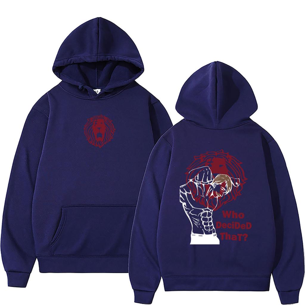 Anime The Seven Deadly Sins Lion's Sin of Pride Escanor Merch Hoodie Wo Manga Harajuku Oversized Hoodies Streetwear