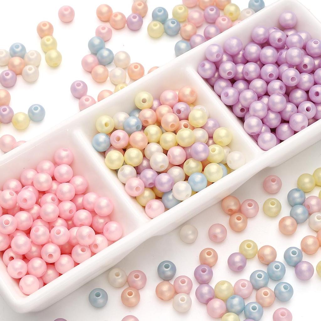 100 stuks/zak Acryl Gekleurde Kralen DIY Armband Ketting Oorbellen Sieraden Accessoires