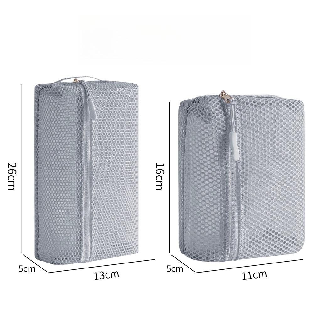 1-3pcs Casual Nylon Storage Pouch Transparent Mesh Mesh Pocket Cosmetic Bag with Zipper Swimming Mesh Packing Travel Storage Bag