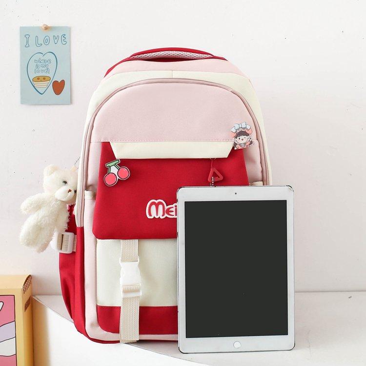 Schoolbag Female Junior High School Student Backpack Student Large Capacity Schoolbag