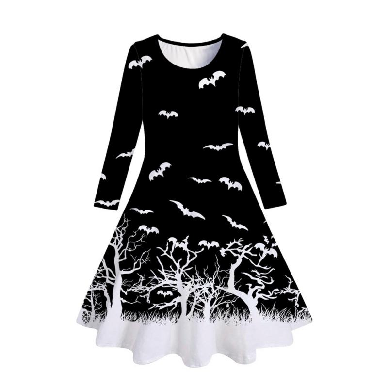 

4-12 лет Детское Платье для Девочек Зимнее с Длинным Рукавом Рождественское Платье S