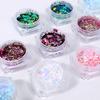3D Glitzernde Nagelpailletten Laser Gemischtes Nagelglitzer Sechseckige Flocken Pulver Pailletten Schimmernde Bunte Nagel Flocken DIY Nageldekoration