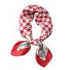 Classic Thousand Birds Plaid Scarf 71cm Small Square Scarf Fashion Chain Silk Scarf Simulation Silk Cute Bear Scarf Scarf