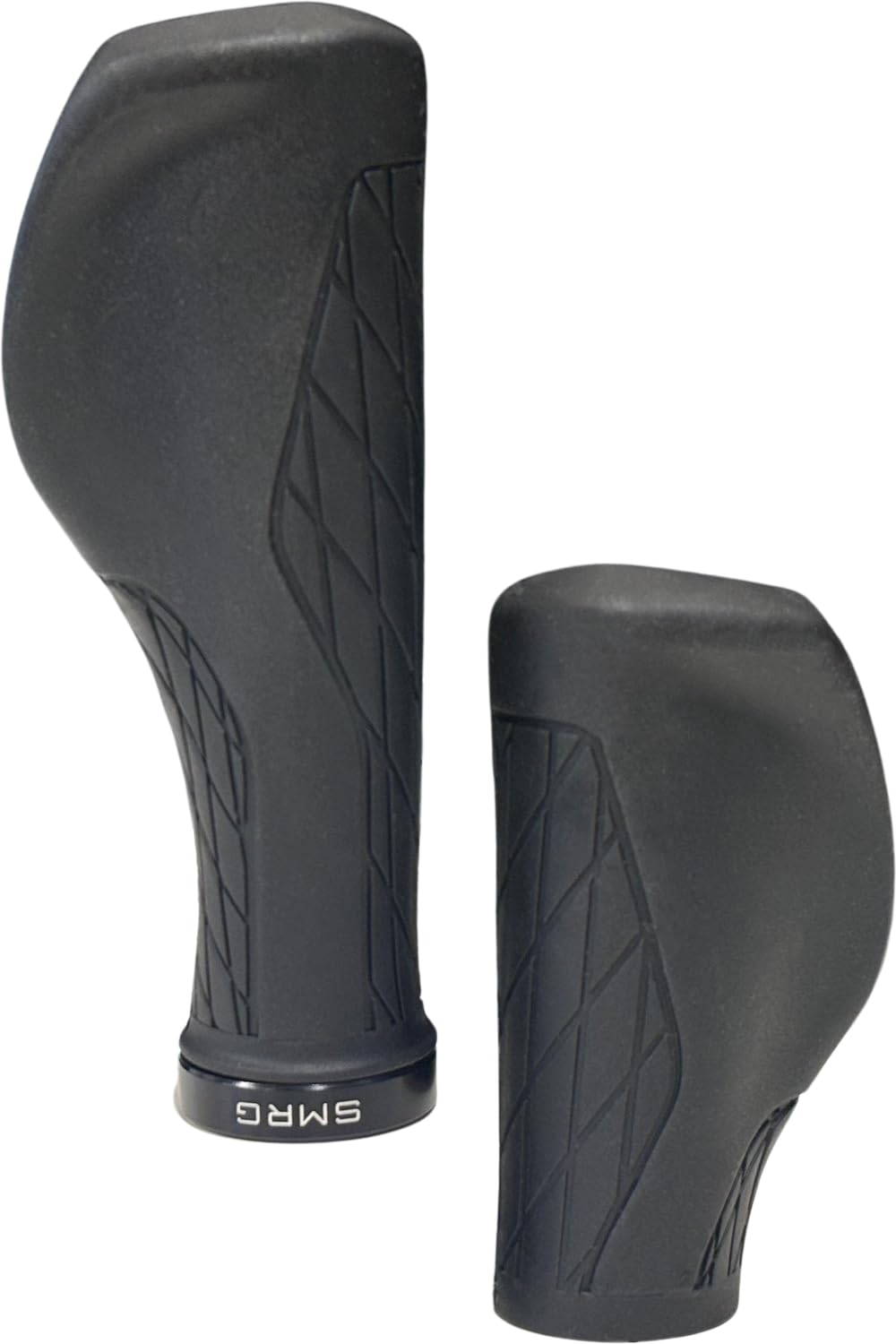 

in SMRG Bicycle Ergo Grips for Cross Bikes and with Stainless Steel Bolts Long x Short x [Made Taiwan] Grips, MTB, SR-GP (Black, (136 95mm)) чёрный